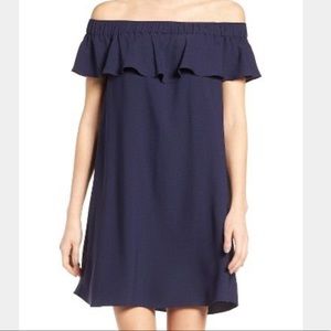 Chelsea28 Off the Shoulder Crepe Dress XS